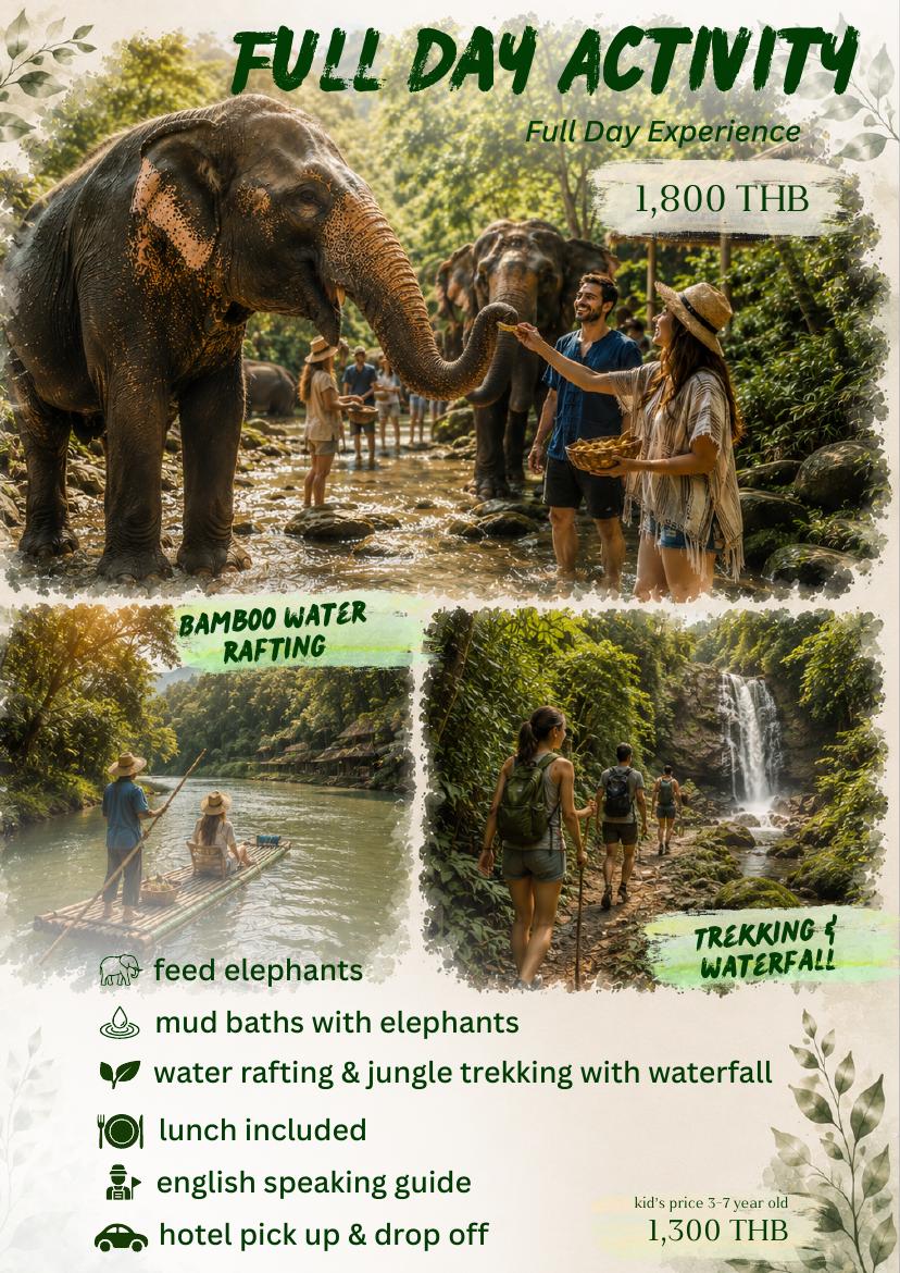 Bamboo Rafting & Elephants